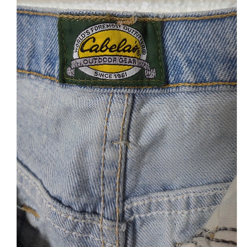 Vintage Cabela's Jeans 33x30 Light Wash Denim Relaxed Straight Leg Made In USA - Picture 7 of 10